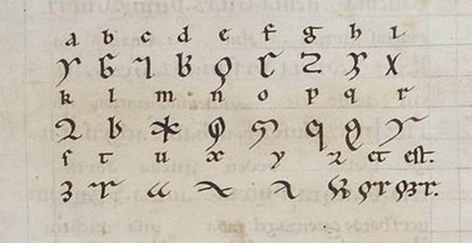 Hildegard von Bingen's Litterae Ignotae alphabet