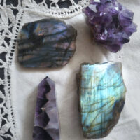 AMETHYST COLLECTION ※ Chevron Amethyst Obelisk & Geode piece - Image 5