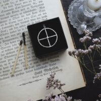 CHIISIKAAW. PETROGLYPH TALISMAN ✷ recycled silver - medicine wheel, sun wheel, solar cross - Image 3