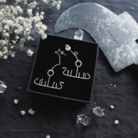 DAGSKIP. PETROGLYPH EARRINGS ✷ sustainable sterling silver – Sun Ship / Boat - protection - Image 9
