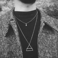 MEMENTO MORI & IROM OTNEMEM AMULET ✷ sustainable silver - miniature trefoil cross or inverted crucifix - Image 10