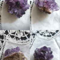 AMETHYST COLLECTION ※ Chevron Amethyst Obelisk & Geode piece - Image 4
