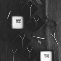 WITCHES STAFF. SPECTRAL WOUND COLLAB. TALISMAN ✷ recycled sterling silver + black cotton cord & card - Image 3