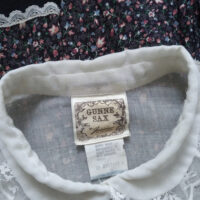 BLACK & WHITE GUNNE SAX PRAIRIE DRESS ※ Peter Pan collar, bib & flowery skirt - Image 3