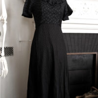 BLACK MAXI PRAIRIE DRESS ※ handsewn in Gunne Sax style - XS - Image 7