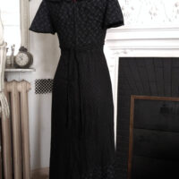 BLACK MAXI PRAIRIE DRESS ※ handsewn in Gunne Sax style - XS - Image 5