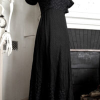 BLACK MAXI PRAIRIE DRESS ※ handsewn in Gunne Sax style - XS - Image 2