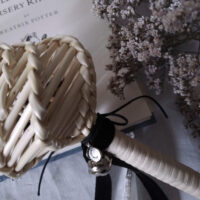 CREPITACULA. PROTECTION ARTEFACT, FOLK RATTLE ✷ LAST 3 - wicker & customisable silver medallion