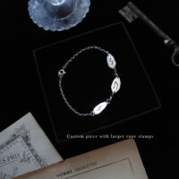 RUNIC CHAIN BRACELET ✷ sterling silver - pick the rune(s): Algiz, Othala, Ansuz, Fehu, Thurisaz, Jera, Nauthiz, etc. - Image 9