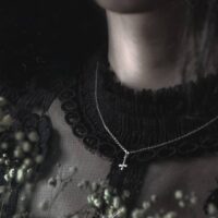 MEMENTO MORI & IROM OTNEMEM AMULET ✷ sustainable silver - miniature trefoil cross or inverted crucifix - Image 3