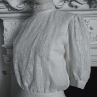 WHITE GUNNE SAX DRESS ※ by Jessica McClintock ※ Prairie, Cottage-core, Edwardian style - Image 4