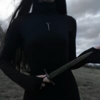 WITCHES STAFF. SPECTRAL WOUND COLLAB. TALISMAN ✷ recycled sterling silver + black cotton cord & card - Image 4