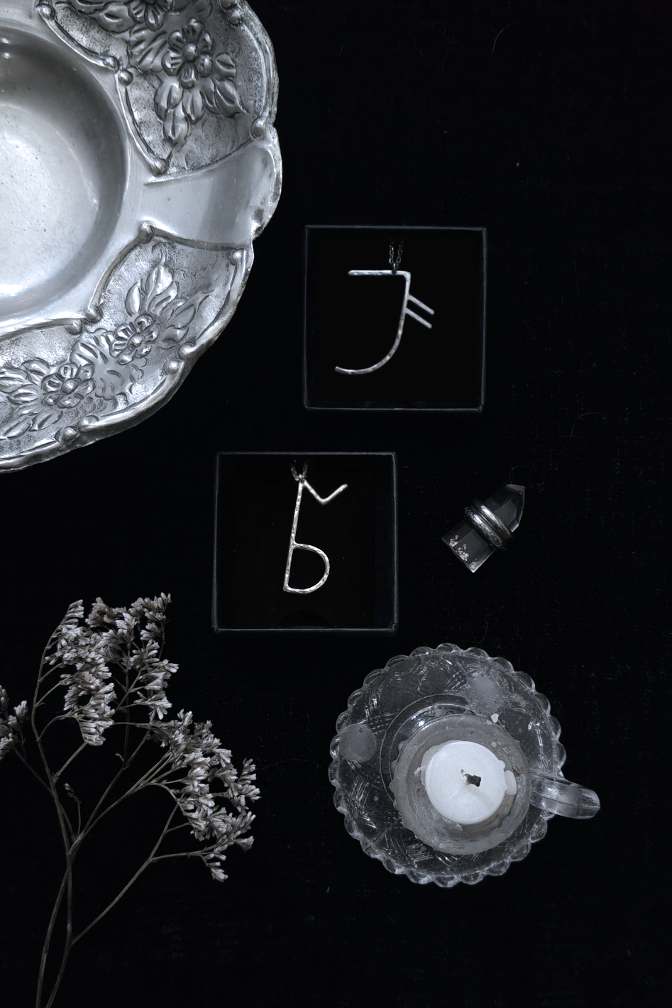 LITTERAE IGNOTAE. HILDEGARD VON BINGEN TALISMAN ✷ recycled sterling silver - Lingua Ignota - any letter - Image 5