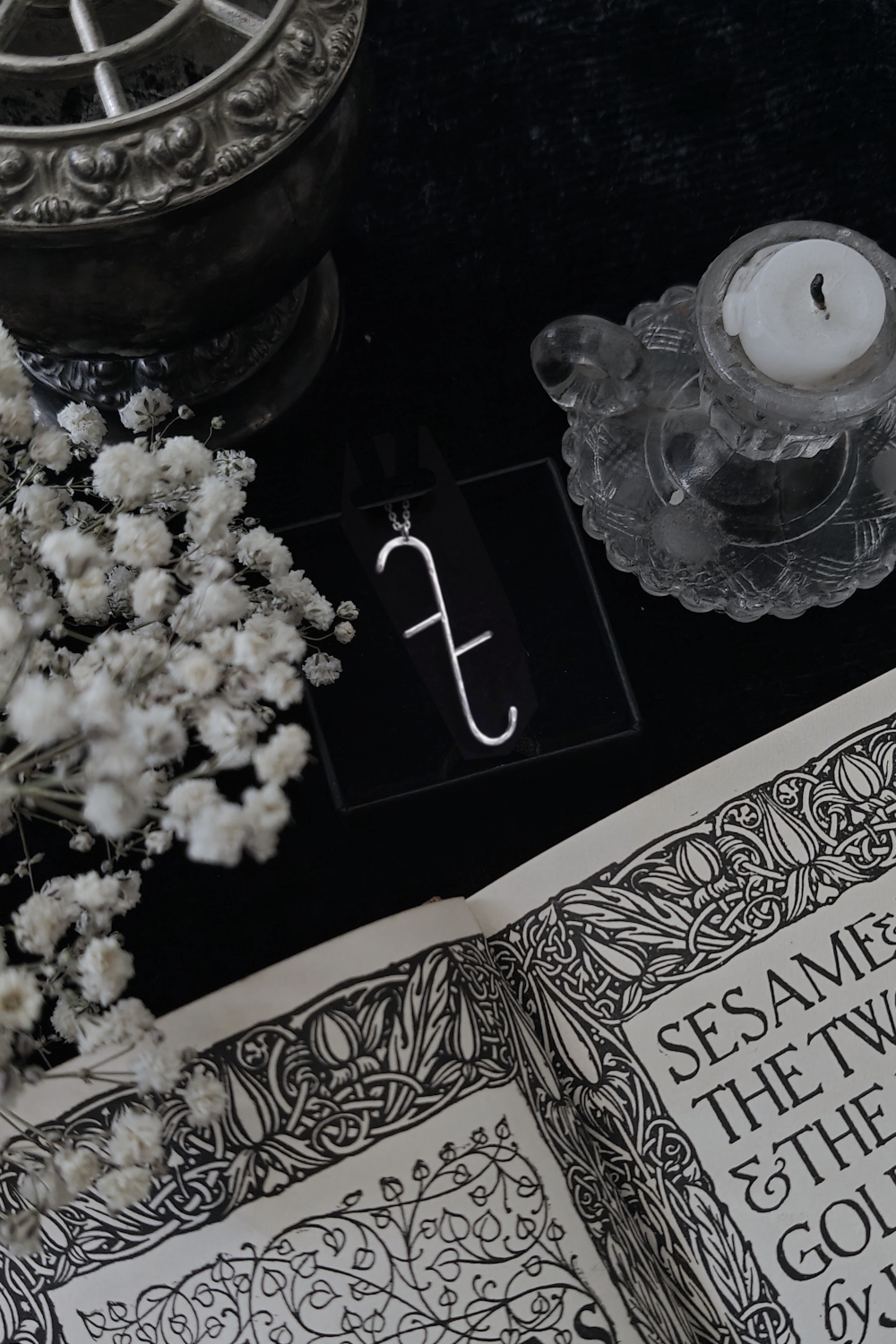 LITTERAE IGNOTAE. HILDEGARD VON BINGEN TALISMAN ✷ recycled sterling silver - Lingua Ignota - any letter - Image 6