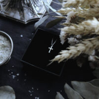 MEMENTO MORI & IROM OTNEMEM AMULET ✷ sustainable silver - miniature trefoil cross or inverted crucifix - Image 8