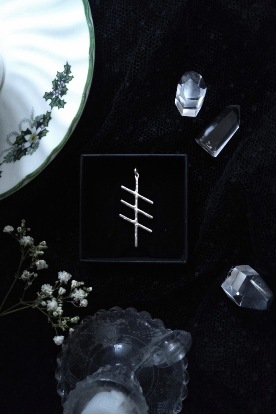 FEDA. OGHAM TALISMAN ✷ recycled sterling silver - pick your symbol: Muin, Ngetal, Beith, Duir, Coll, Gort, Ur, etc. - Image 9