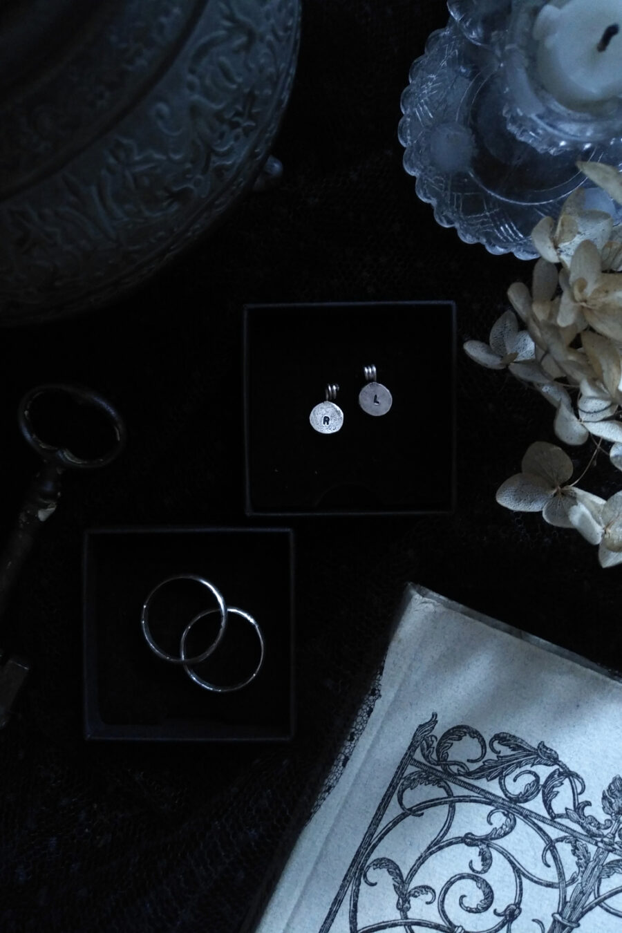 RUSTIQUE MEDALLION. ANTIQUED HEIRLOOM ✷ sustainable sterling silver - necklace or bracelet - pick a symbol, rune or letter - Image 6