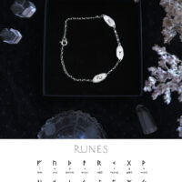 RUNIC CHAIN BRACELET ✷ sterling silver - pick the rune(s): Algiz, Othala, Ansuz, Fehu, Thurisaz, Jera, Nauthiz, etc. - Image 12