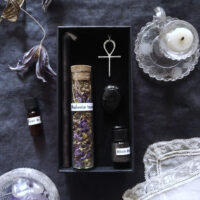 BASKANIA. EVIL-EYE BEGONE! BOX ✷ incense, candle, black salt, tourmaline - stops jealous & envious - Image 9
