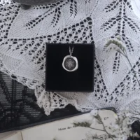 WITCH MARK. DAISY WHEEL AMULET ✷ sustainable sterling silver - hexafoil rosette "wax seal" - protection