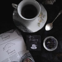 TASSEOMANCY. TEA LEAVES READING KIT ✷ LAST ONE! vintage teacup, tea, incense, tasseography symbolism & instructions leaflets - Image 4