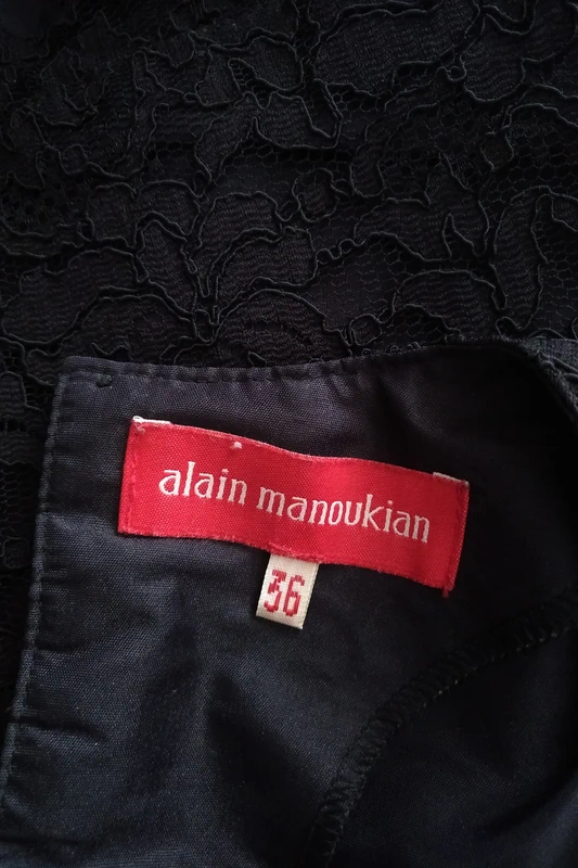 OFFICE-SIREN BLACK GUIPURE LACE TOP ※ fitted,cap sleeves - Image 12