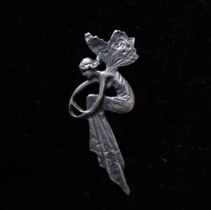 BUTTERFLY FAIRY. ART NOUVEAU PENDANT ※ handcrafted in sterling silver