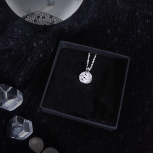 CLAIR DE LUNE MEDALLION. LUNAR HEIRLOOM ✷ sustainable sterling silver - hammered, oxydised & polished